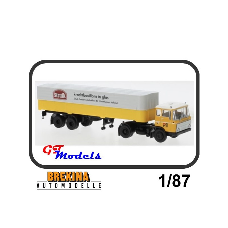 DAF FT 2600 PP-SZ + Trailer - Van Amerongen / Struik - Brekina miniatuur truck 1:87