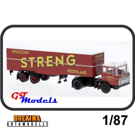 DAF FT 2600 + Trailer - Streng 1962 - Brekina miniatuur truck 1:87