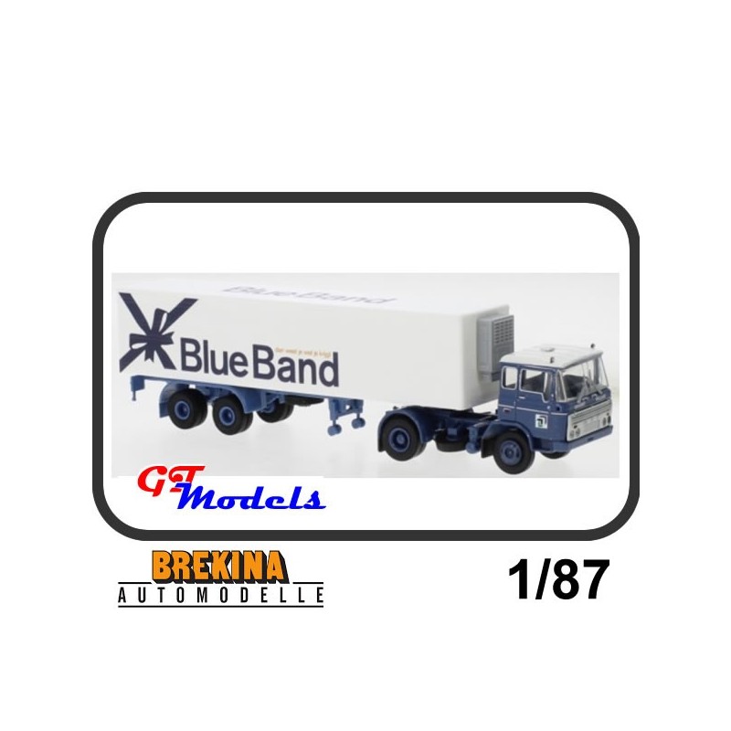 DAF FT 2600 + Trailer - "Blue Band" von Binfürst 1962 - Brekina 85291 miniatuur truck 1:87