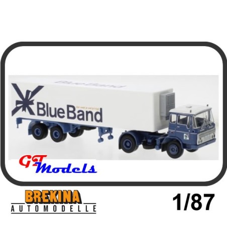 DAF FT 2600 + Trailer - "Blue Band" von Binfürst 1962 - Brekina 85291 miniatuur truck 1:87