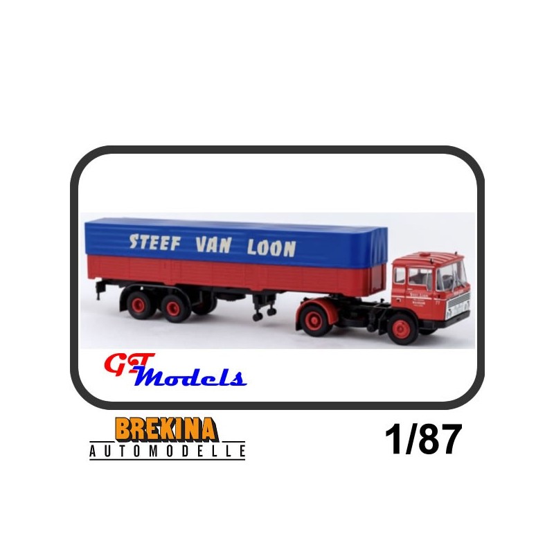 DAF FT 2600 PP-SZ + Trailer - Steef van Loon - Brekina miniatuur truck 1:87