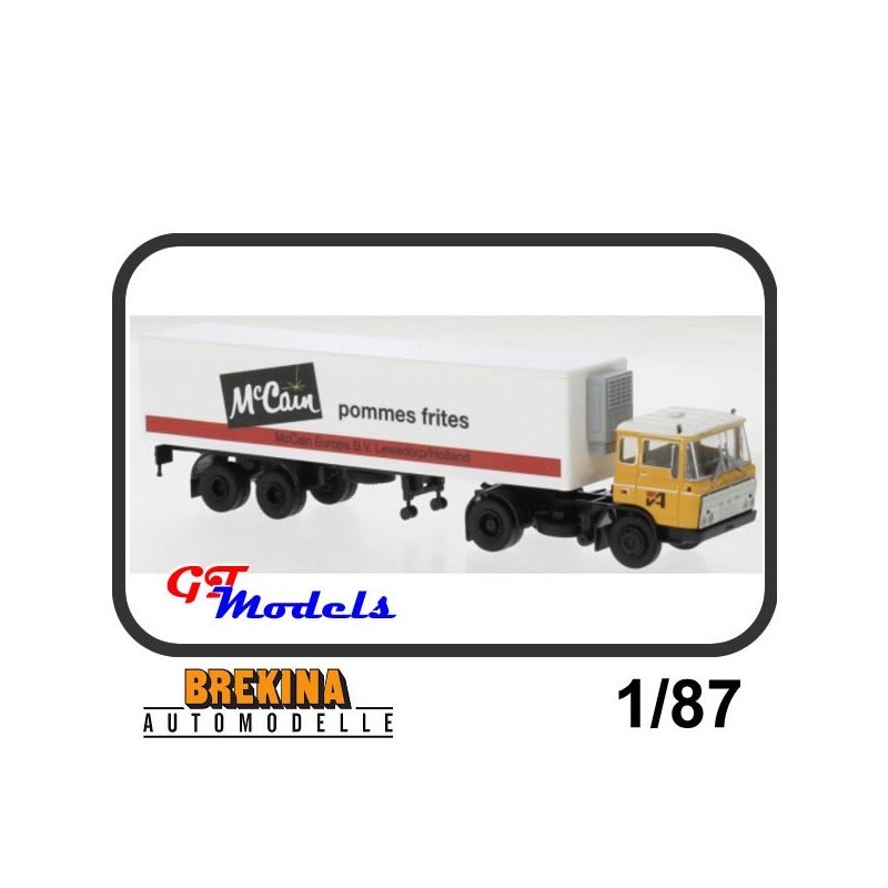 DAF FT 2600 PP-SZ + Trailer - Van Amerongen / McCain - Brekina miniatuur truck 1:87