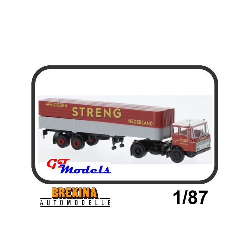 DAF FT 2600 + Trailer - Streng - Brekina miniatuur truck 1:87