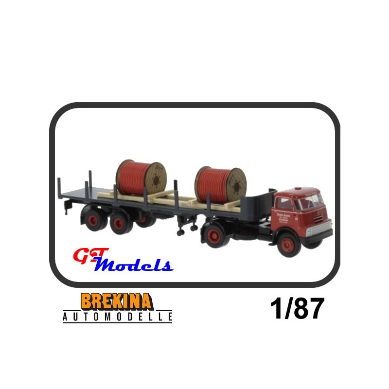 DAF Do 2000 + Trailer - Steef van Loon 1957 - Brekina miniatuur truck 1:87