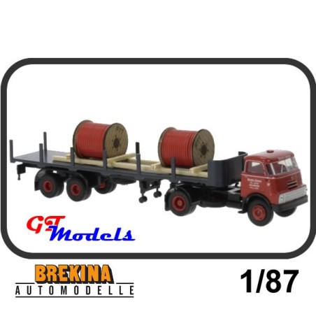 DAF Do 2000 + Trailer - Steef van Loon 1957 - Brekina miniatuur truck 1:87