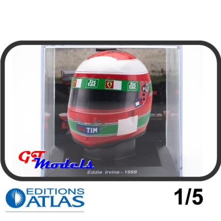 Helm Eddie Irvine 1999- Edition Atlas miniatuur helm 1:5