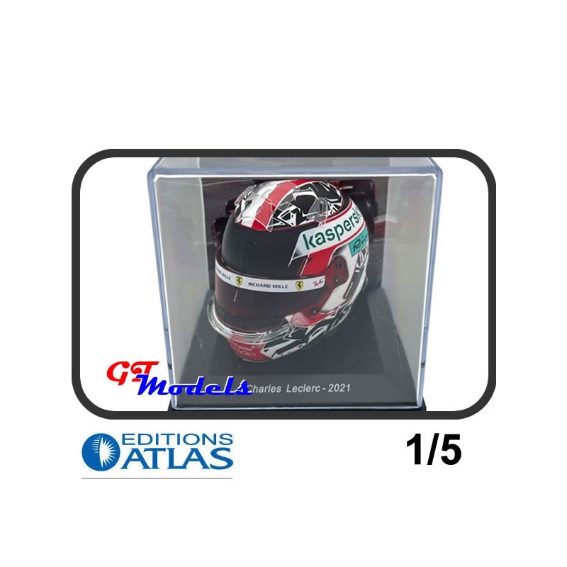 Helm Charles Leclerc -  2021 - Edition Atlas miniatuur helm 1:5