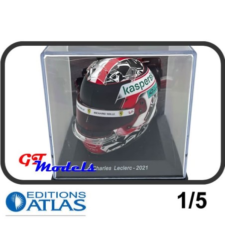 Helm Charles Leclerc -  2021 - Edition Atlas miniatuur helm 1:5