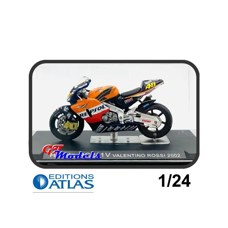 Honda RC211V Valentino Rossi 2002 - Edition Atlas Moto GP miniatuur 1:24