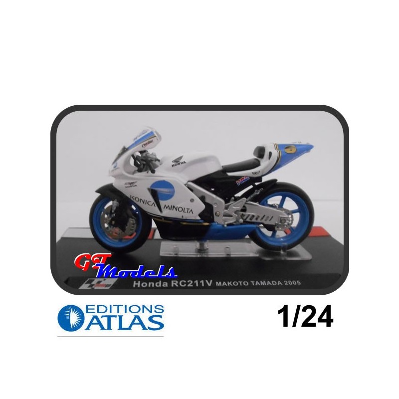 Honda RC211V Makoto Tamada 2005 - Edition Atlas Moto GP miniatuur 1:24