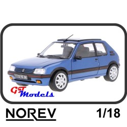 Peugeot 205 1.9 GTi Miami Blue 1992 - Norev 184844 modelauto 1:18