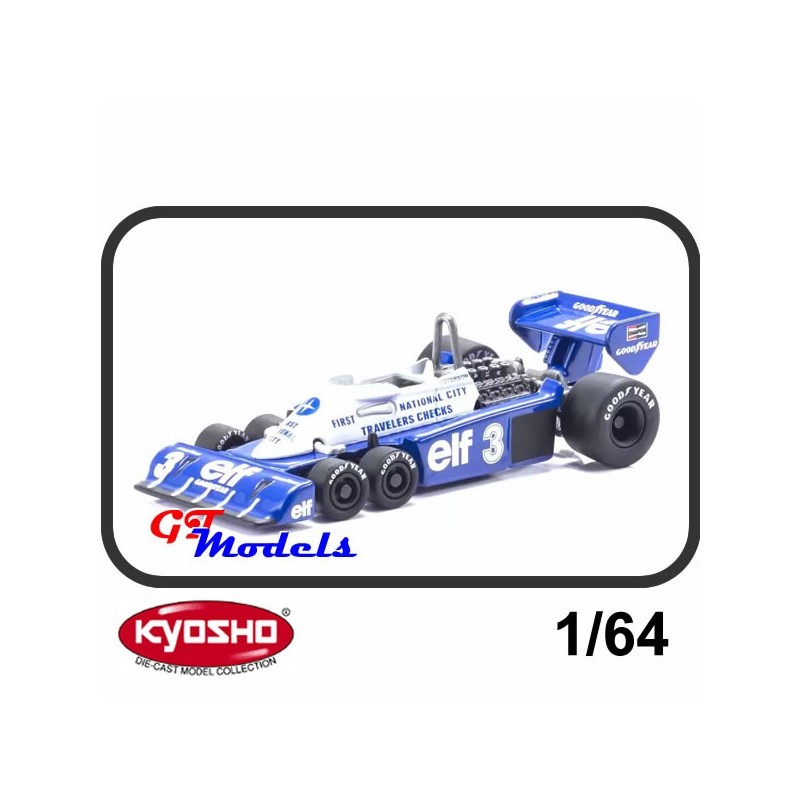 Tyrrell P34 R. Peterson 1977 - Kyosho miniatuur F1 auto 1:64