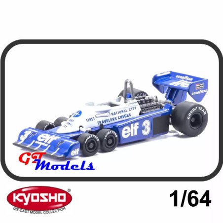 Tyrrell P34 R. Peterson 1977 - Kyosho miniatuur F1 auto 1:64