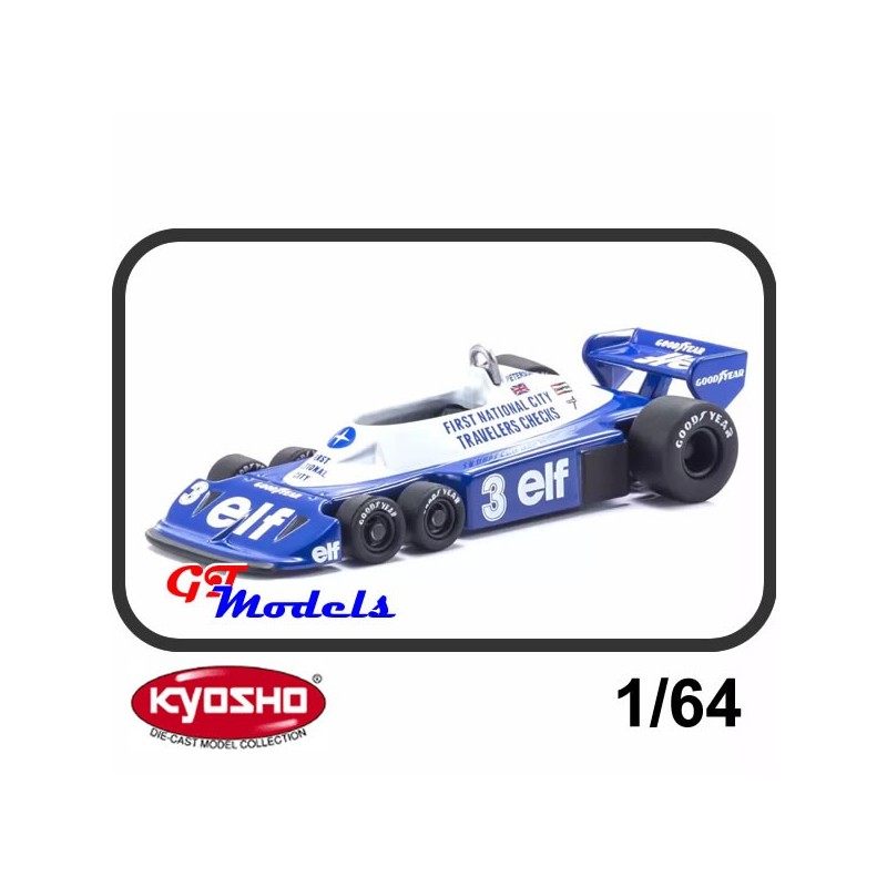 Tyrrell P34 version 2 R. Peterson 1977 - Kyosho miniatuur F1 auto 1:64