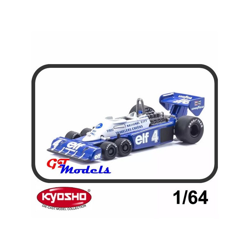 Tyrrell P34 P. Depailler 1977 - Kyosho miniatuur F1 auto 1:64