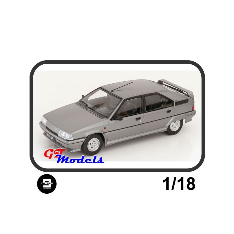 Citroen BX GTI 1990 zilver grijs- Triple 9 modelauto 1:18