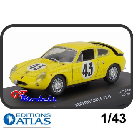 Simca Abarth 1300 - Equipe Belgie Le Mans 1962 - Edition Atlas miniatuur auto 1:43