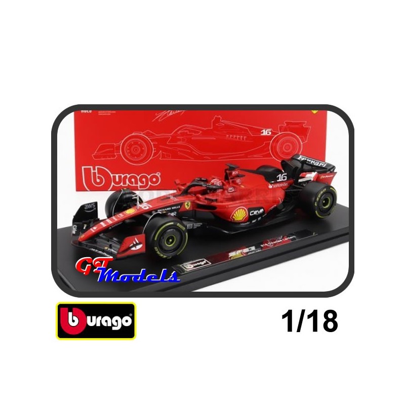 Ferrari F1 SF-23 Leclerc 2023 - Burago modelauto 1:18