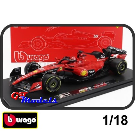 Ferrari F1 SF-23 Leclerc 2023 - Burago modelauto 1:18