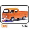 VW T2b DOUBLE CABIN PICK UP 1982 Oranje- Ixo miniatuur auto 1:43