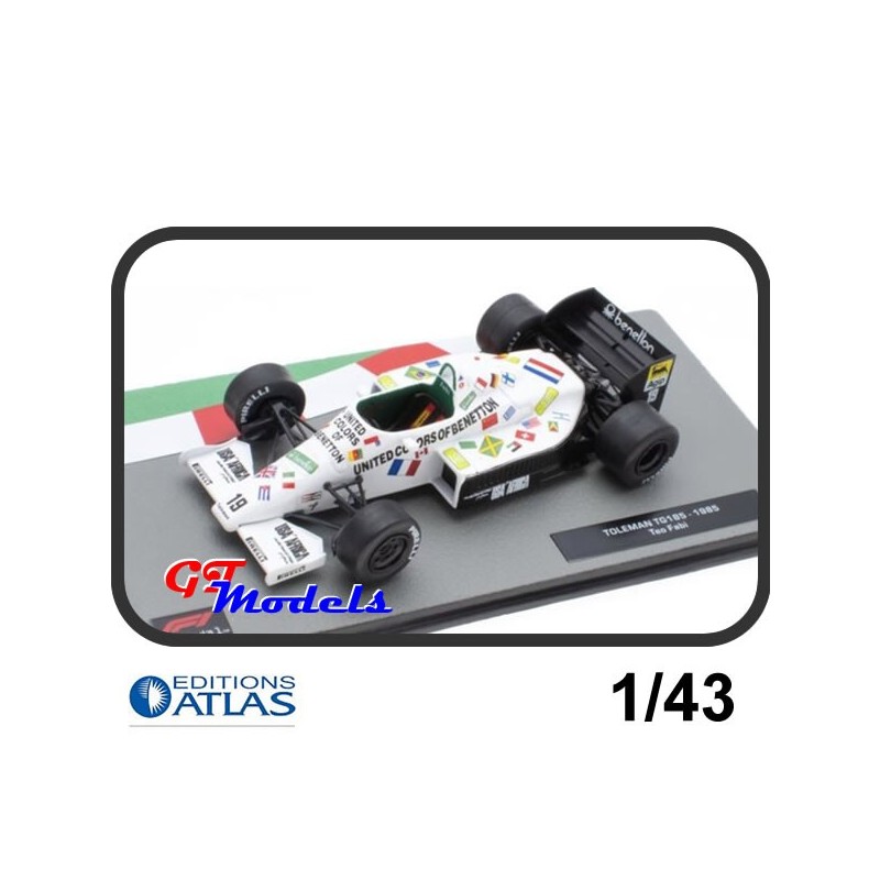 Toleman TG185 Teo Fabi 1985 - Edition Atlas Formule 1 miniatuur 1:43