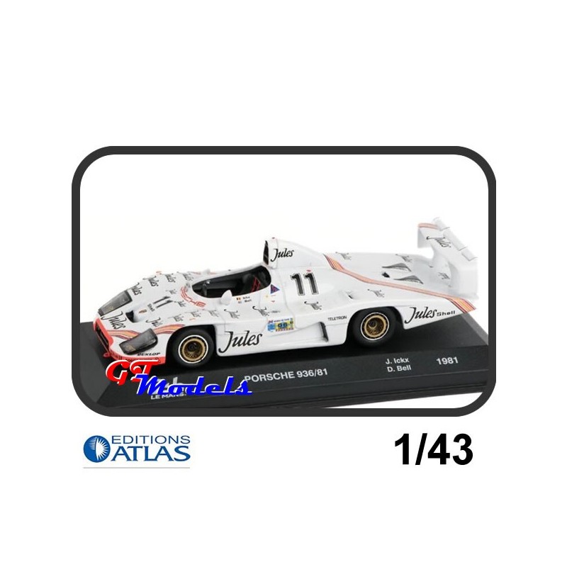 Porsche 936 J. Ickx & D. Bell  Le Mans 1981 - Edition Atlas miniatuur 1:43