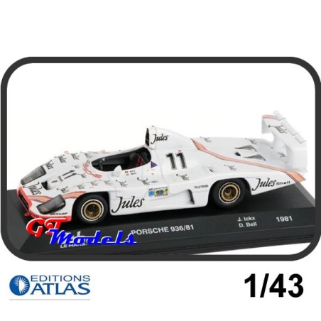 Porsche 936 J. Ickx & D. Bell  Le Mans 1981 - Edition Atlas miniatuur 1:43