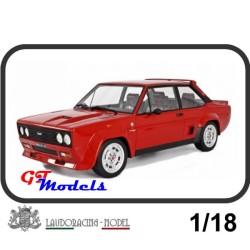 Fiat 131 Abarth rood - Laudo Racing modelauto 1:18