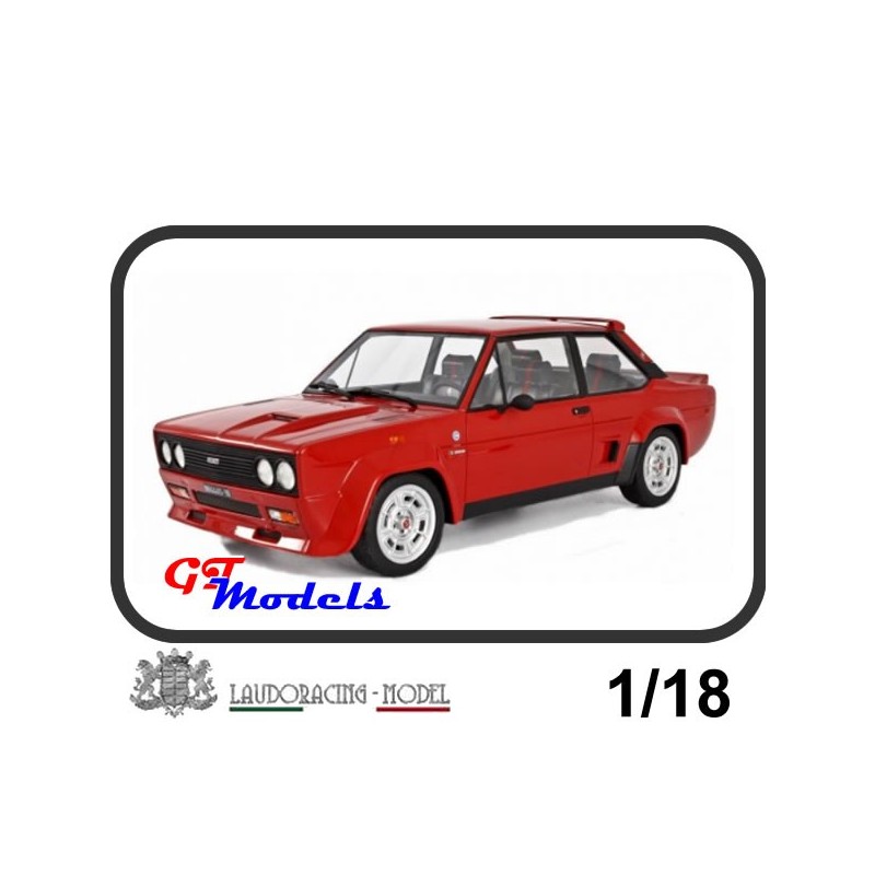 Fiat 131 Abarth rood - Laudo Racing modelauto 1:18