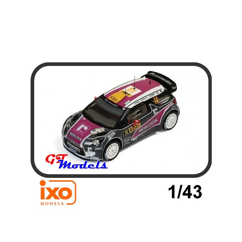 Citroen DS3 - Peter van Merksteijn - Duitsland 2011 - Ixo miniatuur rally auto 1:43