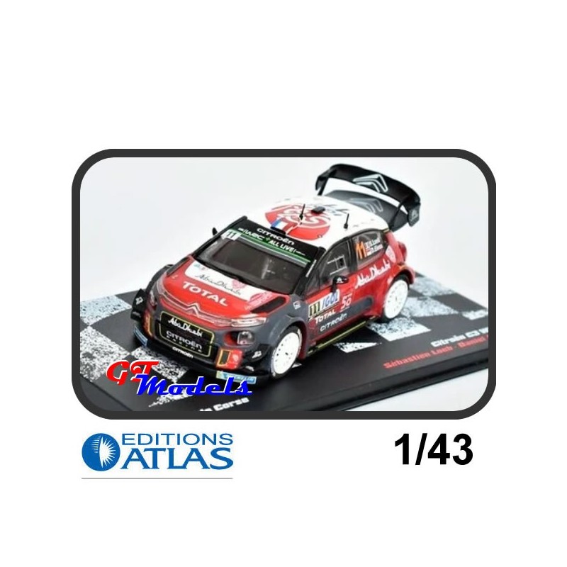Citroen C3 WRC Loeb - Tour de Corse 2018 - Edition Atlas miniatuur rally auto 1:43