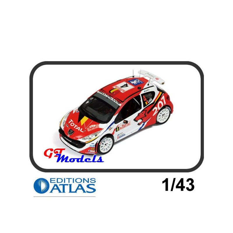 Peugeot 207 S2000 - Loix -Monte Carlo 2009 - Edition Atlas miniatuur auto 1:43