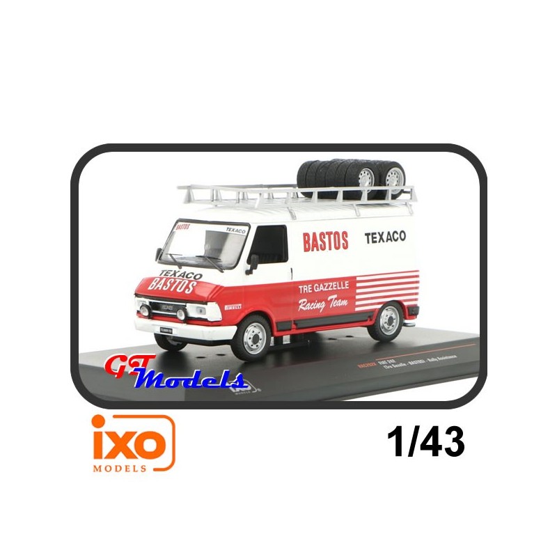 Fiat 242 Bastos service bus - Ixo miniatuur auto 1:43