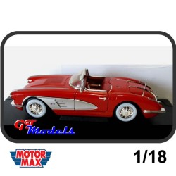 Chevrolet Corvette 1958 Rood- Motormax modelauto 1:18