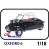 Messerschmitt KR200 Bubble Top zwart  - Oxford Miniatuur Auto 1:18