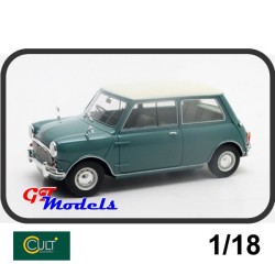 Mini Cooper MKI 1961 - Blauw / Wit - Cult Models  1:18