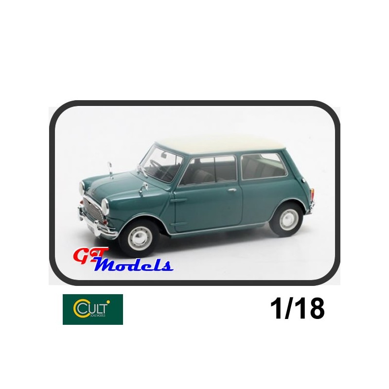 Mini Cooper MKI 1961 - Blauw / Wit - Cult Models  1:18