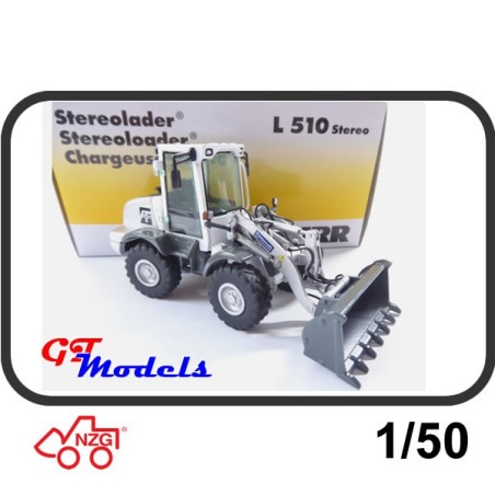 Liebherr L510 stereo - NZG miniatuur graafmachine 1:50