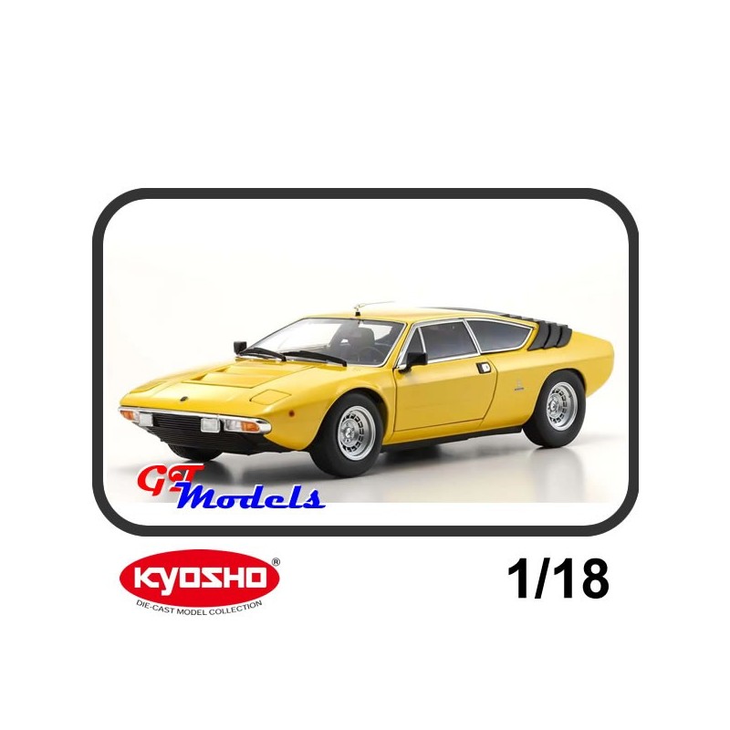 Lamborghini Urraco P250 1973 geel - Kyosho modelauto 1:18