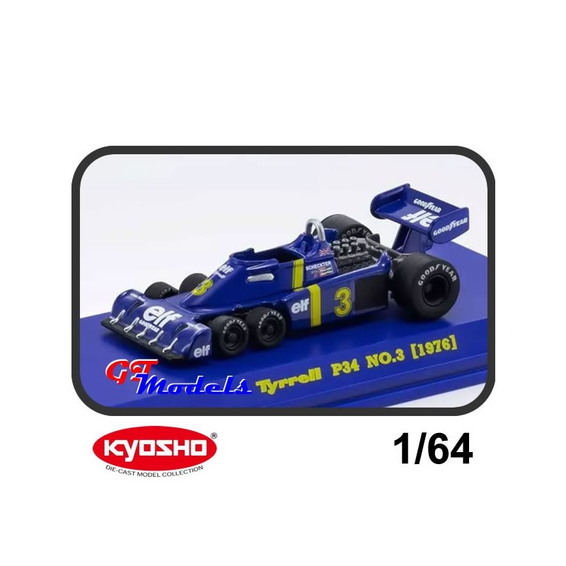 Tyrrell P34 J. Scheckter 1976 - Kyosho miniatuur F1 auto 1:64