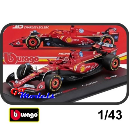 Ferrari SF-24 Leclerc Monaco 2024 - Burago F1 miniatuur auto 1:43